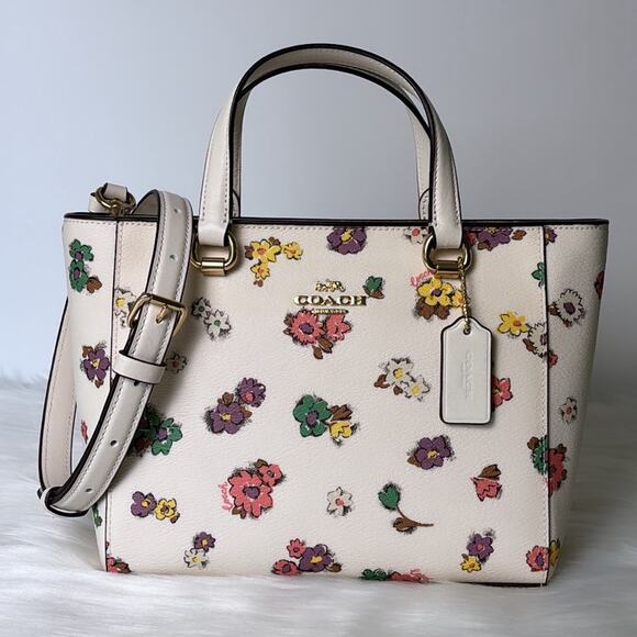 Coach Handbags - NWT Coach Alice Satchel With Spaced Floral Field/Smooth Leather/Chalk
